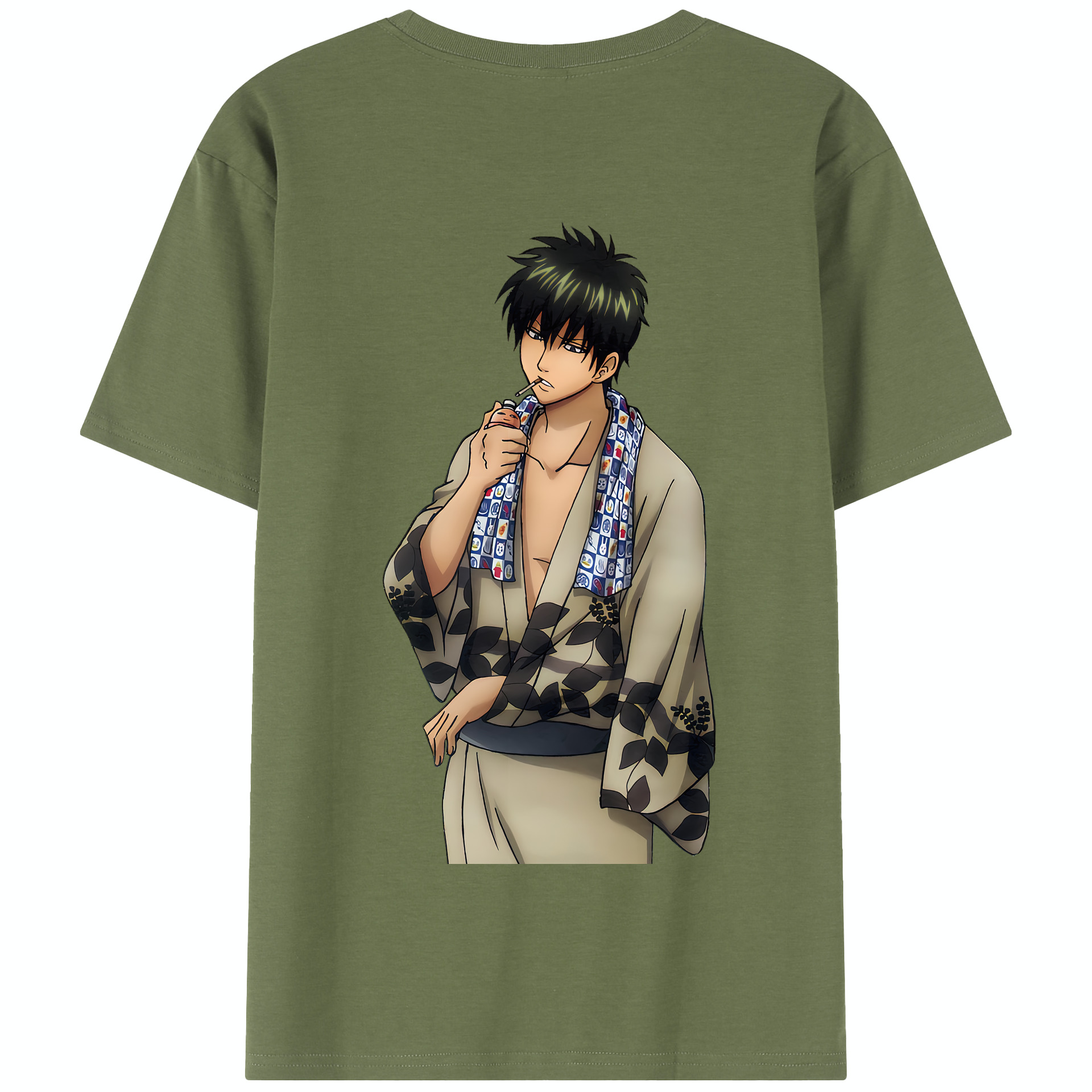 （画像用） ぎんたま 坂田銀時（さかたぎんとき） 神楽 志村新八（しむら しんぱち） GINTAMA Sakata Gintoki Kagura Shimura Shinpachi 綿100％半袖Tシャツ（背面プリント）